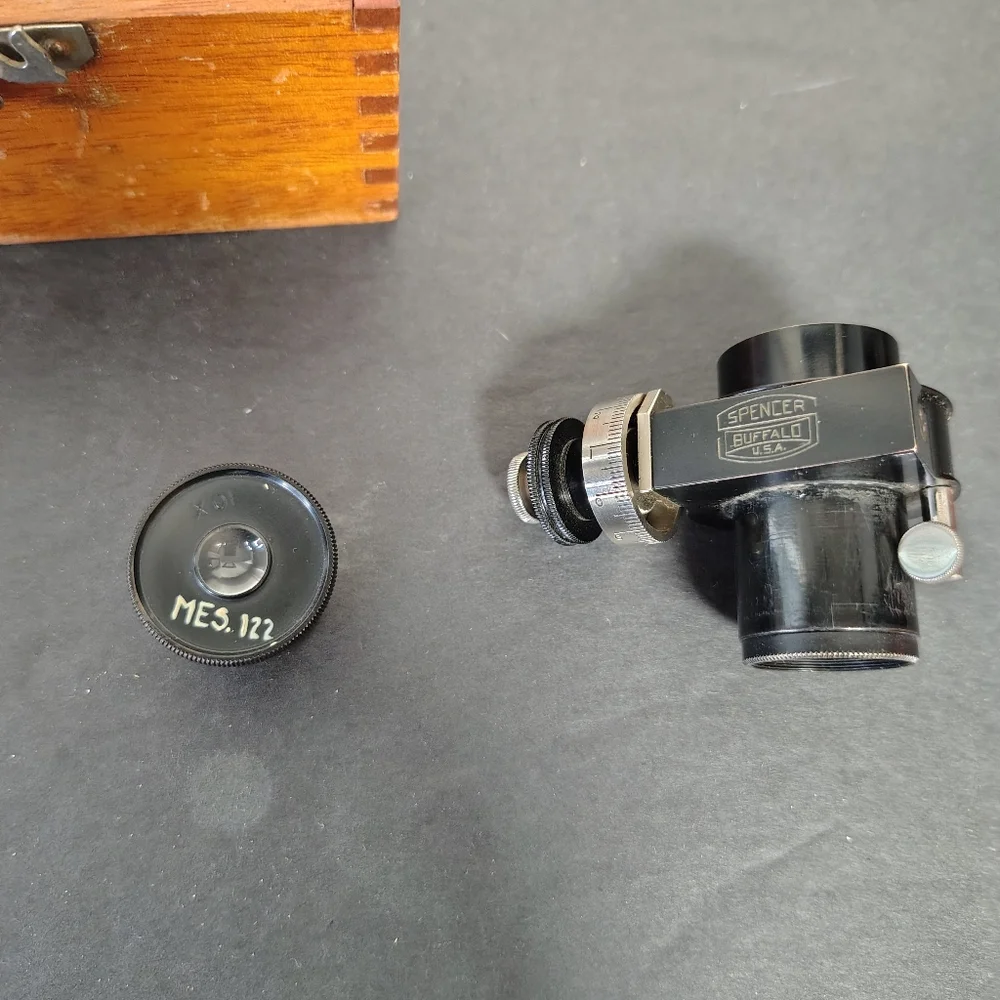 Spencer Buffalo Filar Micrometer Eyepiece 10X MES 122 Vintage Microscope‎ Part